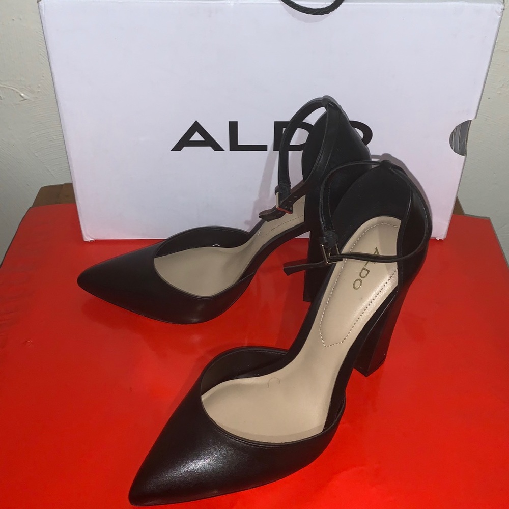 Aldo Nicholes-97 Black, Block Heels Sz.6.5